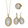 Conjunto de Piedra Cruda Incrustada de Perla Mabe de Aguas Profundas Naturales, Cadena para Clavícula Personalizada y Versátil, Suministro Mayorista de Diamantes Completos de Alta Gama