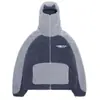 Outono e Inverno 2025 Novo Estilo Veludo de Cordeiro Engraçado Tendência da Moda Solto Mesmo Estilo para Homens e Mulheres Costura de Cor Contrastante Capuz com Zíper Jaqueta