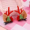 Horquilla navideña de asta, clip pequeño, adulto, divertida, horquilla de celebridad de Internet, accesorios para el cabello de chica Mori, tocado de alce, decoraciones