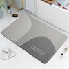 Alfombrilla de baño de terciopelo con tecnología transfronteriza, alfombrilla absorbente antideslizante para baño, alfombrilla de suelo de tierra de diatomeas fácil de cuidar, al por mayor personalizable