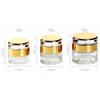 Frasco de Vidrio Transparente de Alta Gama 20g 30g 50g Sub-Botella para Pasta Cosmética Crema Facial Portátil Sellada Botella Vacía