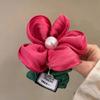 Temperamento Todo Combina Hermoso Estilo Hada Seda y Satén Flor de Perla Contraste de Color Exagerado Anillo para el Cabello Japón y Corea del Sur Puerta Este Cuerda para la Cabeza de Temperamento