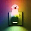 Luz Nocturna con Sensor GY158 Enchufable Golden Retriever Cachorro Lindo Vinilo Luz de Color RGB Regalo para Niños Lámpara de Mesita de Noche para Dormitorio