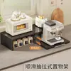 Estante para Horno Microondas de Cocina, Horno de Mesa para el Hogar, Almacenamiento Multifuncional Retráctil para Encimera, Soporte Colgante para Olla Arrocera