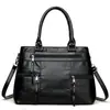 Bolsa de ombro multi-bolsos para comércio exterior transfronteiriço, bolsa de mão grande de couro macio lavado vintage, bolsa transversal crossbody transfronteiriça atacado