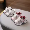 Sapatos de Bebê para Meninos Primavera e Outono Tênis Infantil 1-3 Anos 5 Meninas Sola Macia Sapatos de Malha Pai Respirável Tênis de Corrida
