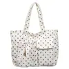Bolsa de Tote Estilo Coreano Retro Literario de Lunares Estilo Universitario para Mujer 2026 Otoño Nueva Moda Bolso de Hombro de Gran Capacidad