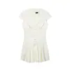 Ropa de Mujer Europea y Americana Transfronteriza Za Aliexpress Venta Caliente Mini Vestido con Textura de Satén de Seda Jacquard
