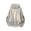 Sudadera con capucha para hombre estilo americano vintage lavada en primavera, marca de tendencia Ins, estampado de letras, sudadera pesada de alta calle 340G