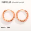 Aretes, Aretes de Acero de Titanio, Espirales Gruesos y Delgados, Aretes de Acero Inoxidable Circulares Electrodepositados al Vacío, Venta al por Mayor por Fabricante