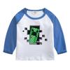 Camiseta infantil de manga comprida primavera e outono roupas 2022 novo meninos algodão algodão algodão casaco outono bebê bonito parte de baixo