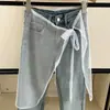 Diseño Estilo Coreano Encaje Bordado Cinturón de Encaje Bufanda de Seda Superpuesta con Falda de Gasa de Longitud Media Accesorios para Cortina de Trasero