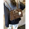Mochila Feminina Popular Outono e Inverno 2025 Nova Mochila Versátil para o Dia a Dia Bolsa de Ombro Tote Multifuncional Estampa de Leopardo