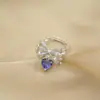 Anillo Ladrillo de Diseño Nicho de Alta Gama Lujo Accesible para Mujer Moda Europea y Americana Creativo Zirconia Chapado en Oro Anillo Abierto Ajustable