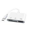 Lector de tarjetas OTG, adaptador tres en uno para teléfono móvil, tableta, ordenador, conexión tipo C a USB, convertidor SD TF