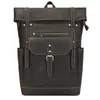 Mochila Masculina, Mochila de Couro Crazy Horse, Bolsa Escolar de Couro Bovino, Mochila de Grande Capacidade, Bolsa de Viagem, Bolsa de Ombro Masculina para Negócios