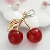 Chaveiro de Cereja Pingente de Bolsa Decoração de Mochila Estilo Tendência da Internet Japonesa e Coreana Pingente de Fruta Cereja da Moda