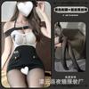Gato Noturno Doce e Picante Estilo Punk Lingerie Sexy Estilo Desejo Puro Uniforme Cos Revelador de Seios Capitão Marinheiro Influenciador da Internet Conjunto de Saia que Cobre o Quadril