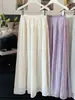 Como de Hada y Elegante~ Falda de Gasa Fluida para Mujeres con un Temperamento Suave, Falda Larga con Efecto de Caída, Elegante Falda de Patchwork