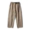 Pantalones Casuales de Algodón Puro con Cinturón Estilo Japonés Nanxia Pierna Recta Otoño e Invierno Lavados Retro Americano Pantalones para Hombre Pantalones Versátiles de Moda