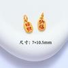 Guochao Shajin Colgante Pequeño de Gota Ping An Joya Colgante Carácter Zi Fu Adorno Colgante Pulsera Collar Accesorios DIY