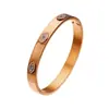 Pulseira Transfronteiriça Europeia e Americana de Aço Inoxidável para Mulheres, Não Desbota, Simples, de Alta Qualidade, Luxo Leve, Pulseira Aberta de Aço Titânio com Zircônia para Mulheres