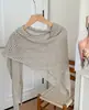 Chal de Hilo de Hielo Tejido Personalizado para Primavera y Verano, Bufanda Triangular de Tencel Calada, Chal Fino para Mujer, Protector Solar Camisa de Aire Acondicionado