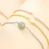 Prata Esterlina S925 Pulseira Feminina Acessórios Suporte diy Cera de Abelha Pérola Corrente O Corrente de Pérola Pulseira Suporte Vazio Contas Redondas Suporte de Prata
