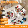 Accesorios de PVC para Crocs de 26 agujeros personalizados para adaptarse a zapatillas Crocs lindas y divertidas de dopamina, hebillas decorativas