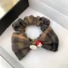 Bufanda Cuadrada de Cuadros Extra Grande, Goma para el Cabello, Accesorio para el Cabello de Lazo de Alta Gama Estilo Coreano, Goma para el Cabello Versátil de Verano, Adorno para la Cabeza