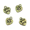 13x 10mm 1.2g multicolor comércio exterior liga de zinco acessórios pingente fofo de animal pata de cachorro