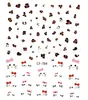 Pegatinas Calcomanías para Uñas Portátiles Panda Mariquita de Siete Estrellas Tortuguita Colección Linda Cuadrícula Completa Linda Pegatinas para Uñas DIY