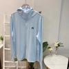 Ropa de protección solar para mujer, de seda helada, a la moda, con protección UV, fina, de verano, para exteriores, con capucha, para comercio exterior