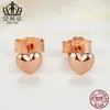 Ivor aretes de plata esterlina 925 sencillos de amor transfronterizo aretes aretes en forma de corazón venta al por mayor joyería ventas directas de fábrica
