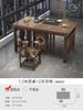 Conjunto de Mesa e Cadeiras Pequenas para Varanda de Apartamento, Mesa de Café de Madeira Maciça Estilo Chinês Novo para Escritório, Uma Mesa e Cinco Cadeiras para Uso Doméstico, Adequado para Fazer Chá