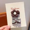Pinza para el pelo de dibujos animados de conejo marrón retro para bebés y niñas con cabello fino, no daña el cabello, accesorio para el pelo de pinza lateral