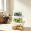 Crisper para Micro-ondas Shunxin Square Crisper Transparente Crisper de Plástico Armazenamento e Organização Selados Crisper