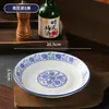 Tigela de cerâmica de porcelana azul e branca prato de cerâmica hotel restaurante cerâmica tigela grande para sopa tigela de ramen prato de jantar