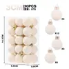 Nuevo producto transfronterizo: Decoraciones de Navidad - Set de 30 bolas de Navidad flocadas de lujo ligero de 3 cm, adornos para árbol de Navidad