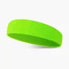 Diadema Deportiva de Algodón Diadema Absorbente de Sudor para Correr Diadema de Baloncesto Color Sólido Pañuelo Antitranspirante Diadema Elástica de Fitness