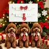Navidad Mascota Caballero Cuello Falso Velcro Ajustable Camisa para Perro Cuello Corbata de Moño Corbata Gato Disfraz de Festival
