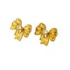 Pendientes de acero inoxidable con lazo de diamantes transfronterizos, modernos y lujosos, para mujer, collar, pulsera y joyería.