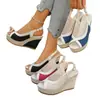 Sandalias de Plataforma con Cuña Tallas Grandes Sandalias Romanas de Comercio Exterior Transfronterizo Europeo y Americano Sandalias de Verano para Mujer 2026 Nuevas Suela Gruesa Boca de Pez
