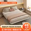 Cama Doble Suspendida Moderna Simple Sin Mesita de Noche Tatami Marco de Cama Individual de Hierro Habitación de Dormitorio Alquiler Marco de Cama de Fila