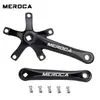 Zteam Bicicleta Plegable Pedalier de Agujero Cuadrado 130Bcd Aleación de Aluminio Plato de Agujero Cuadrado Juego de Bielas Izquierdo y Derecho