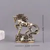 Pegaso de Latón Vintage que Roba Dinero Caballo del Zodiaco con Monedas de Cobre, Caballo que Persigue el Viento Adorno Artesanal para Escritorio de Oficina Estudio Mascota de Té