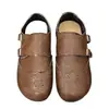 Populares zapatos planos para mujer estilo británico, nuevo modelo otoño 2026, sandalias planas casuales para exteriores estilo Birkenstock con correa de hebilla