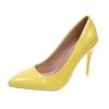 Zapatos Casuales de Tacón de Aguja de Talla Grande Transfronterizos para Mujer 2024 Primavera y Otoño Nuevos Zapatos de Moda de Charol de Tacón Alto para Mujer