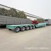 Fabricante Exporta Semi-Reboque de Plataforma Baixa 5 Eixos Alto-Baixo, Reboque de Plataforma Baixa com Levantamento Hidráulico 16,8m Toneladas