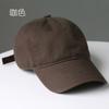 Boné Estilo Japonês Moda Cor Sólida Algodão Lavado Leve Placa Base Primavera e Outono Masculino e Feminino Boné Viseira Leve Placa Base Ponto Atacado Boné Viseira